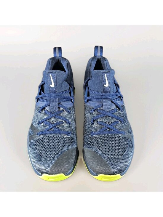 Nike Metcon Flyknit 3 Blue Obsidian Volt Athletic Shoes AQ8022-407 - Men\'s 8.5 main image 5
